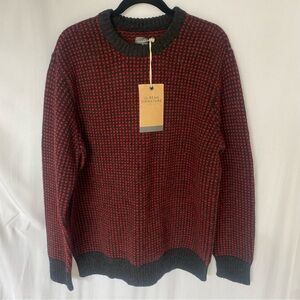 LL BEAN SIGNATURE BIRDSEYE NORDIC FAIR ISLE CHUNKY KNIT CREW NECK-Size XL